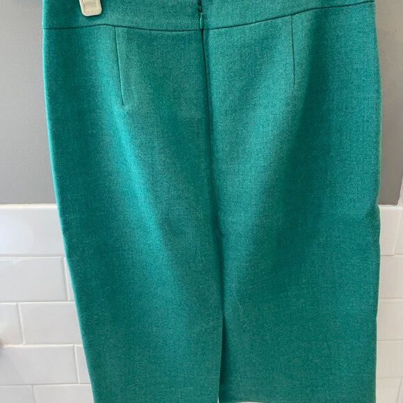 J. Crew Wool No. 2 Pencil Skirt Emerald Green | 4 - Picture 3 of 3